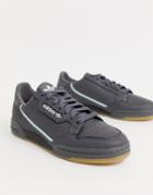 Adidas Originals Continental 80s Sneakers In Gray And Blue-black
