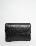 Park Lane Embossed Leather Bag - Black