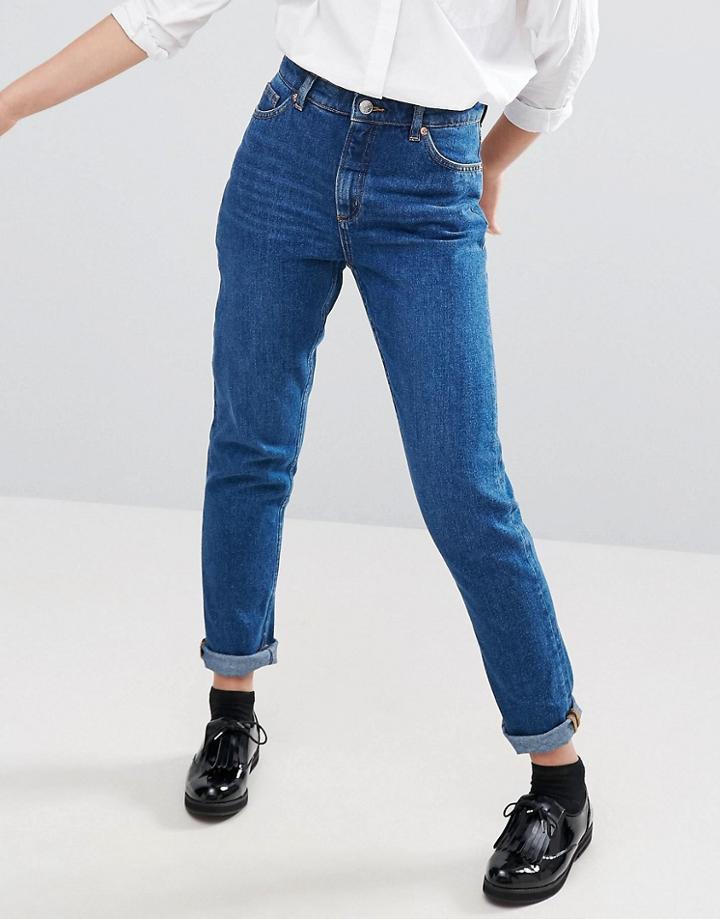 Monki Kimomo Mom Jeans - Blue