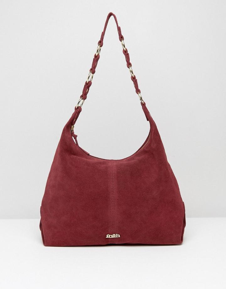 Faith Hobo Shoulder Bag In Berry - Red
