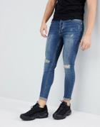 Kings Will Dream Muscle Fit Lumor Jeans In Midwash Blue - Blue