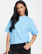 Na-kd Organic Cotton T-shirt In Blue