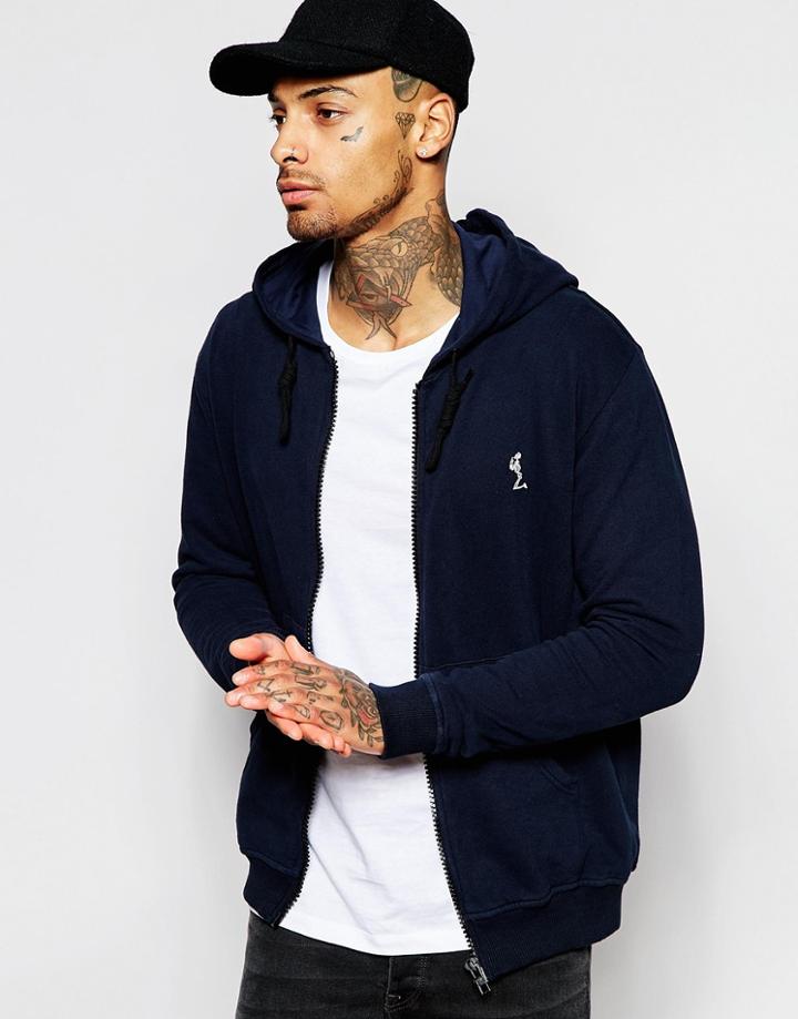 Religion Zip Up Hoodie - Navy