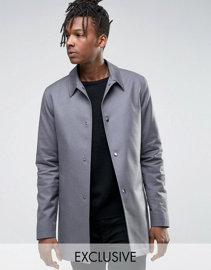 Noak Smart Trench In Fleck - Gray