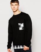 Another Influence Long Line Shirt Sweater - Black