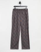 Asos 4505 Straight Leg Sweatpants In Logo Print-brown