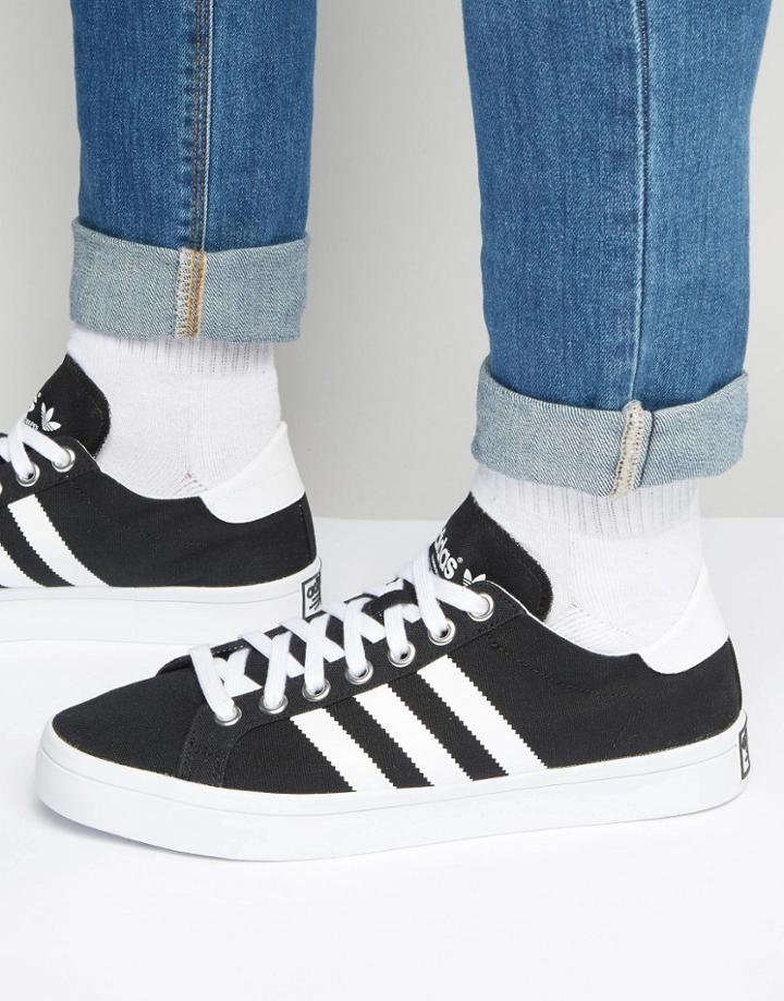 Adidas Originals Court Vantage Sneakers In Black S79302 - Black