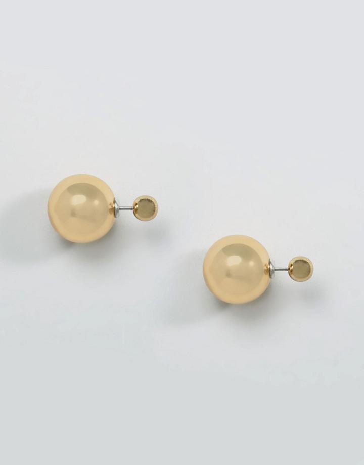 Pilgrim Gold Plated Ball Earrings - Gold