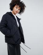 Asos Design Puffer Made With Recycled Plastic Bottles - Black