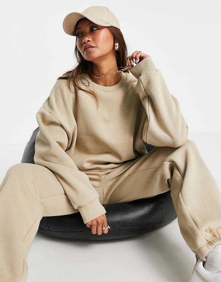 Asos Design Tracksuit Ultimate Sweat / Sweatpants In Neutral