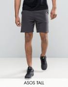 Asos Tall Jersey Short In Washed Black - Black