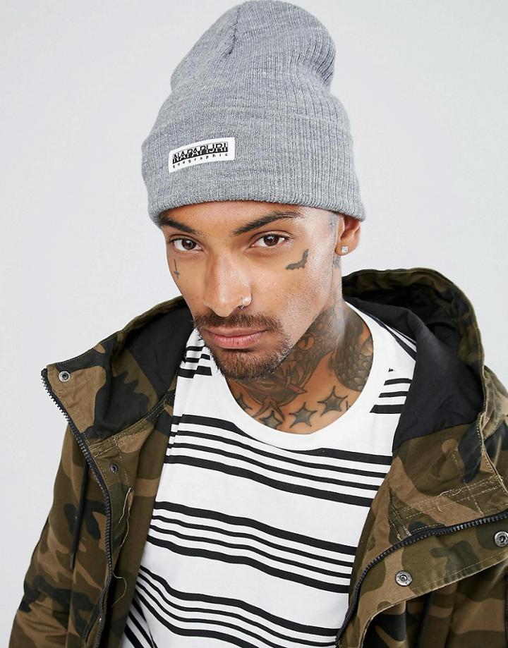 Napapijri Tier 1 Firin Beanie In Gray - Gray