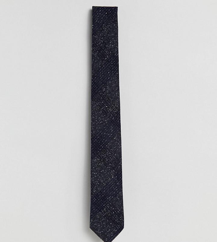 Heart & Dagger Tie In Fleck Grid - Gray