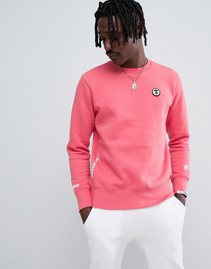 Aape By A Bathing Ape Sweatshirt With Universe Back Print - Pink