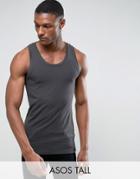 Asos Tall Muscle Fit Tank In Black - Black