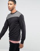 Troy Cut And Sew Sweater - Black