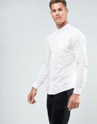 New Look Regular Fit Poplin Shirt In White - White