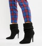 New Look Wide Fit Stiletto High Leg Heeled Boot - Black