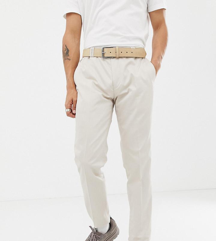 Noak Skinny Fit Suit Pants In Stone - Stone