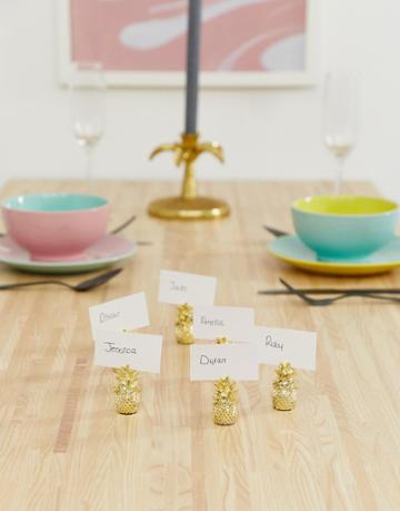 Talking Tables 6 Pack Pineapple Place Card Holders - Gold