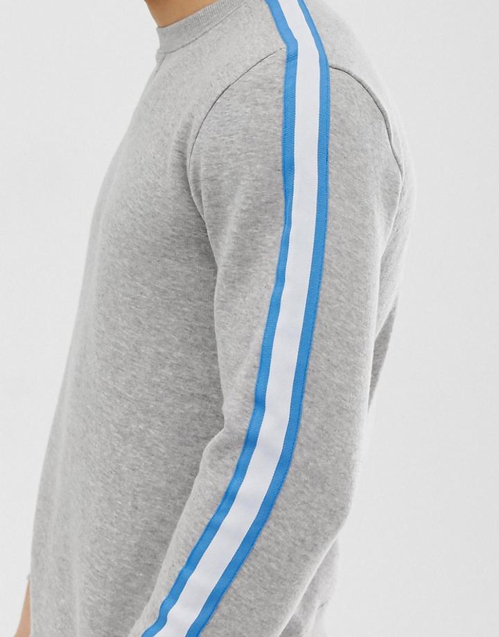Soul Star Taping Crew Neck Sweatshirt - Navy