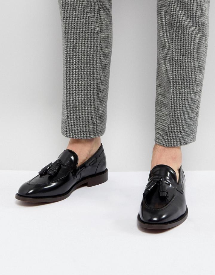 H London Benedict Hi Shine Loafers In Black - Black