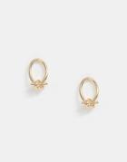 Asos Design Earrings In Knotted Open Circle Design In Gold Tone - Gold