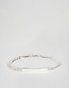 Chained & Able Figaro Id Bracelet In Silver - Silver