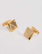 Ted Baker Baile Crystal Cufflinks In Gold - Gold