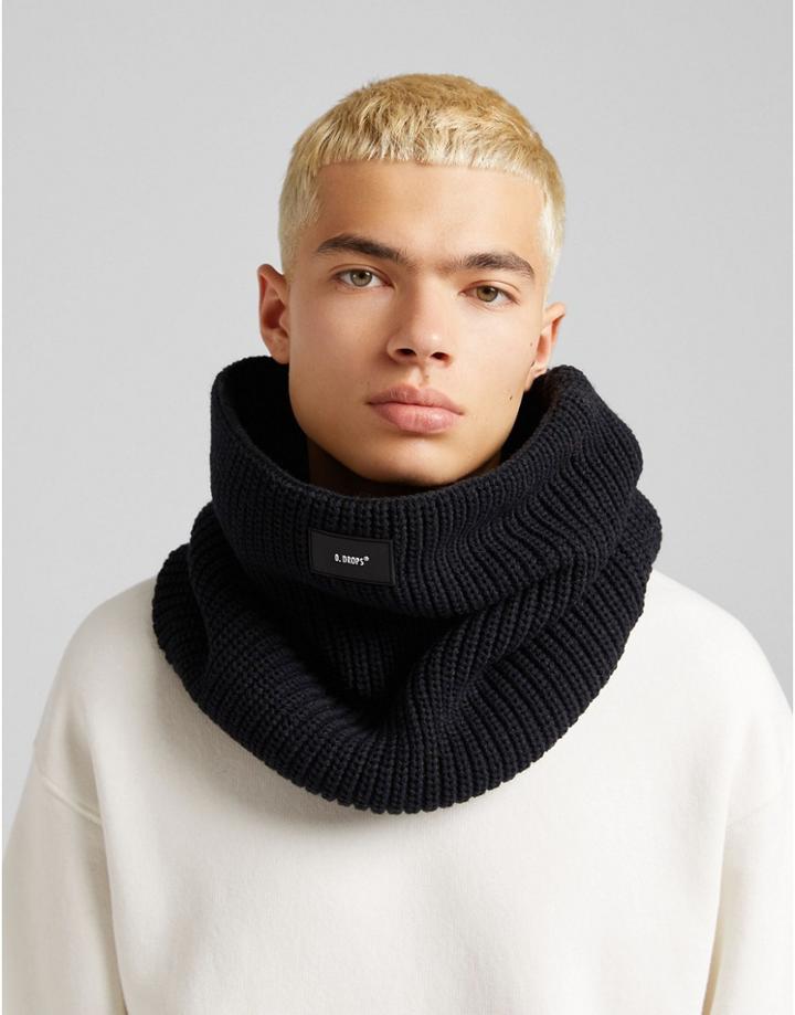 Bershka Knit Snood In Black