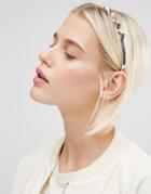 Monki Zig Zag Metal Headband - Silver