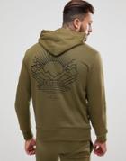 Friend Or Faux Tempest Back Print Hoodie - Green