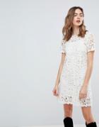 Deby Debo Guipure Lace Shift Dress - White