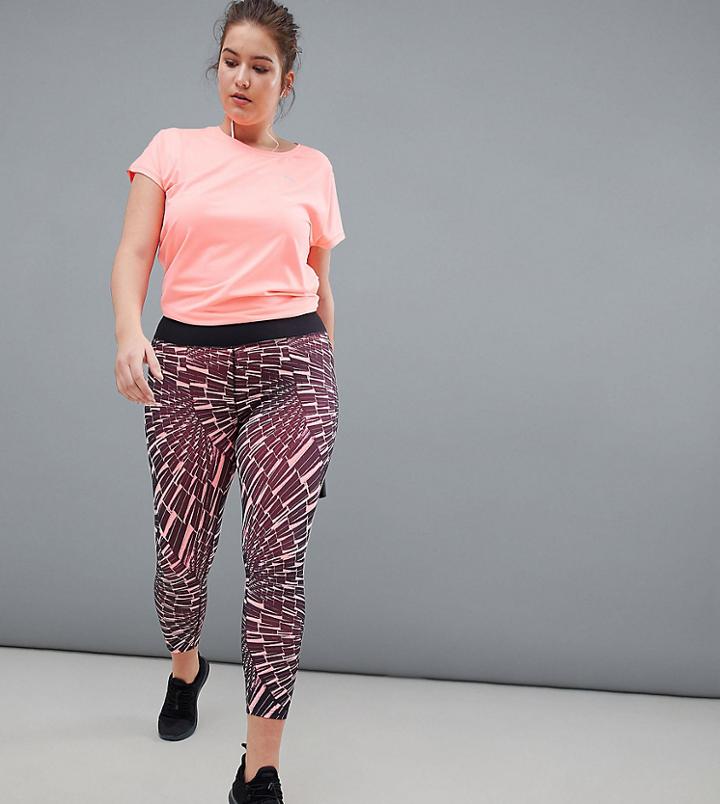 Only Play Plus Breathable Running Legging - Black
