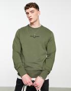 Fred Perry Embroidered Sweatshirt In Green