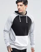 Another Influence Paneled Pull Over Hoodie - Gray