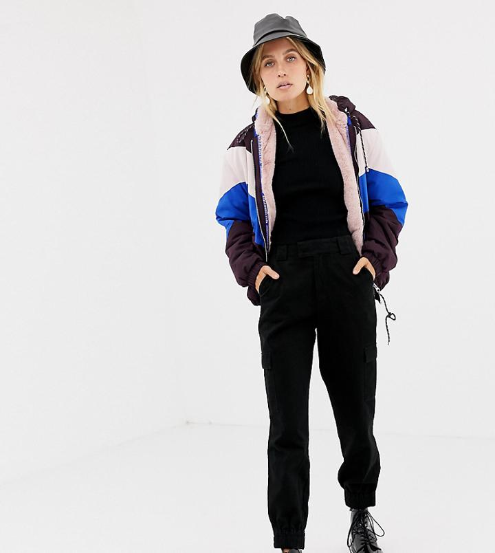 Stradivarius Cargo Pant In Black