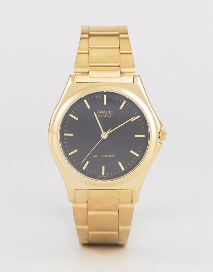 Casio Mtp1130n-1a Stainless Steel Strap Watch In Gold