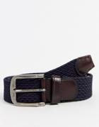 Only & Sons Woven Belt In Navy