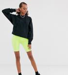 Collusion Acid Wash Legging Shorts-yellow
