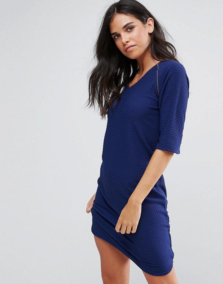 B.young V Neck Shift Dress - Blue