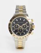 Bellfield Two-tone Bracelet Watch With Black Dial-multi