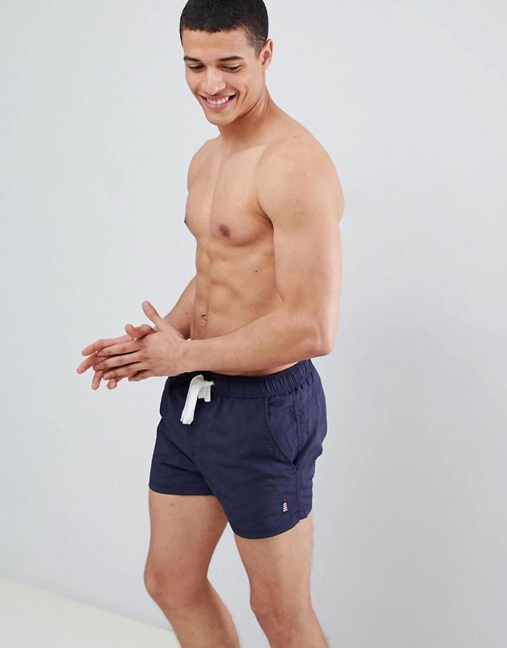 Pull & Bear Swim Shorts In Navy - Navy