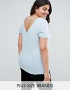 Junarose Plus T-shirt With Strap Back - Blue