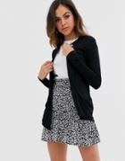 New Look Boyfriend Cardi In Black - Black