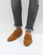 Asos Loafers In Tan Faux Suede - Tan
