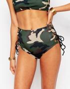 Jaded London Eyelet Bikini Bottom - Multi