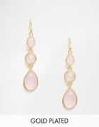 Taara Jewelry 22k Gold Plated Earrings - Vintage Rose