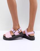 Dr Martens Voss Fluffy Flat Sandals - Pink
