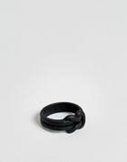 Icon Brand Knott Ring In Black - Black